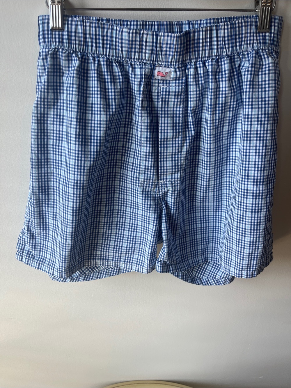Vineyard Vines Blue Checked Cotton Boxer Shorts